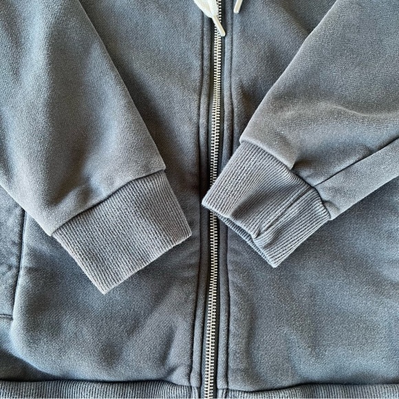 Vuori Restore Oversized Full Zip Hoodie Washed Gray Thick Cozy Pockets Hood XS - Picture 6 of 13